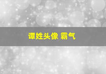 谭姓头像 霸气